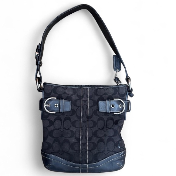 Coach Black Leather Crossbody Bag - Picture 1 of 7